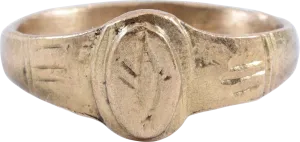 LATE MEDIEVAL WOMAN'S FASHION RING, SIZE 9 ¼