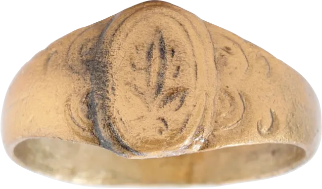 LATE MEDIEVAL WOMAN'S FASHION RING, SIZE 9 ½