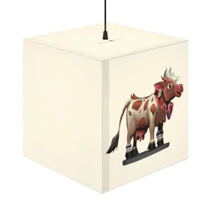 Light Brown Cow Personalized Lamp