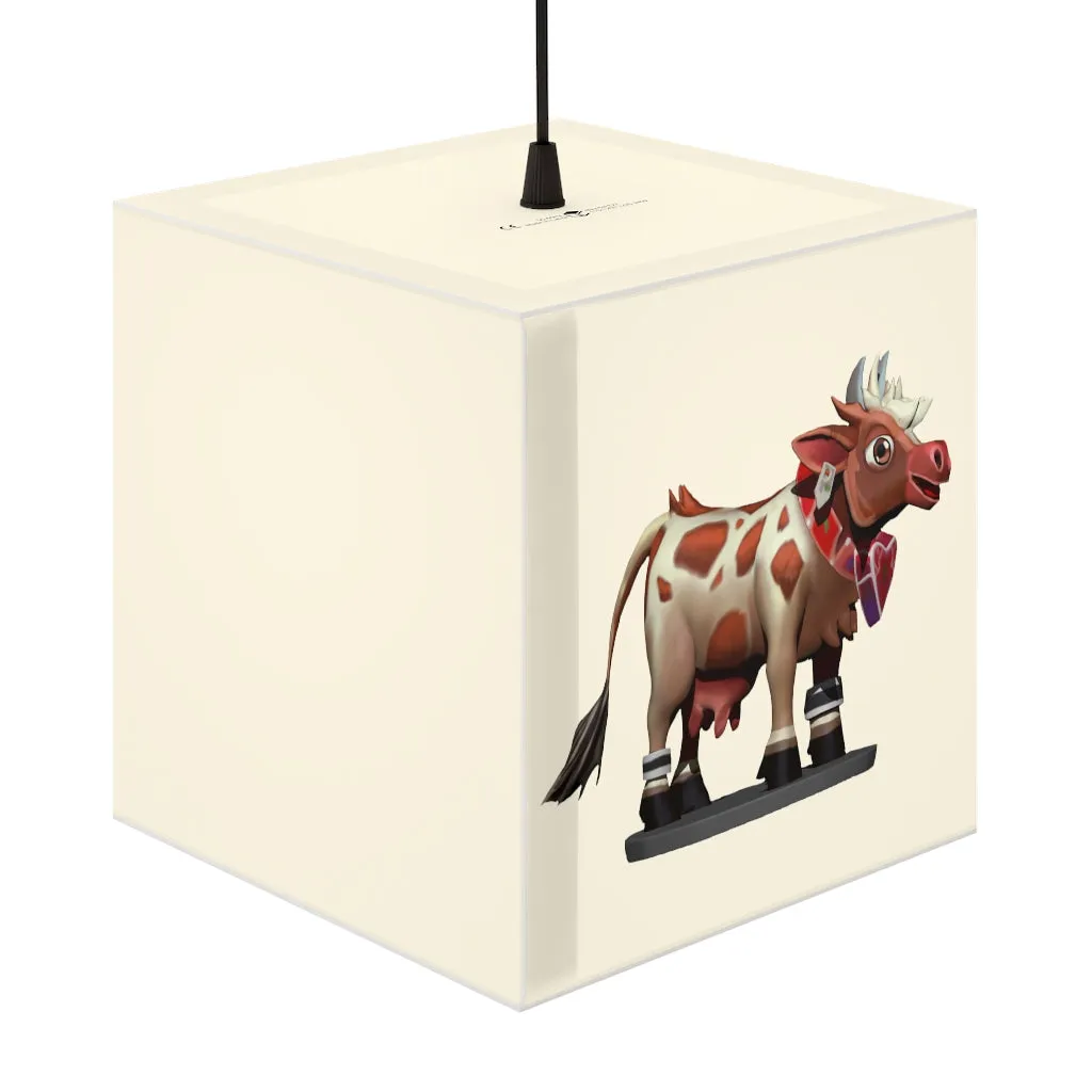 Light Brown Cow Personalized Lamp