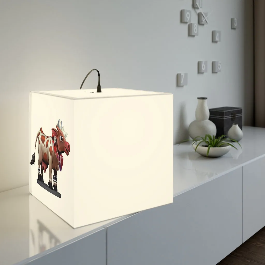 Light Brown Cow Personalized Lamp