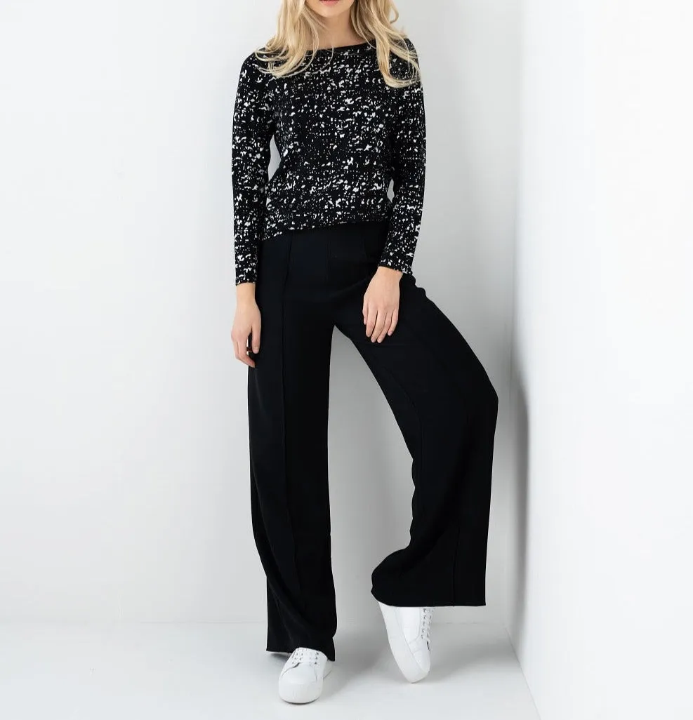 Long Sleeve Pullover Foil Sweater