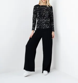 Long Sleeve Pullover Foil Sweater