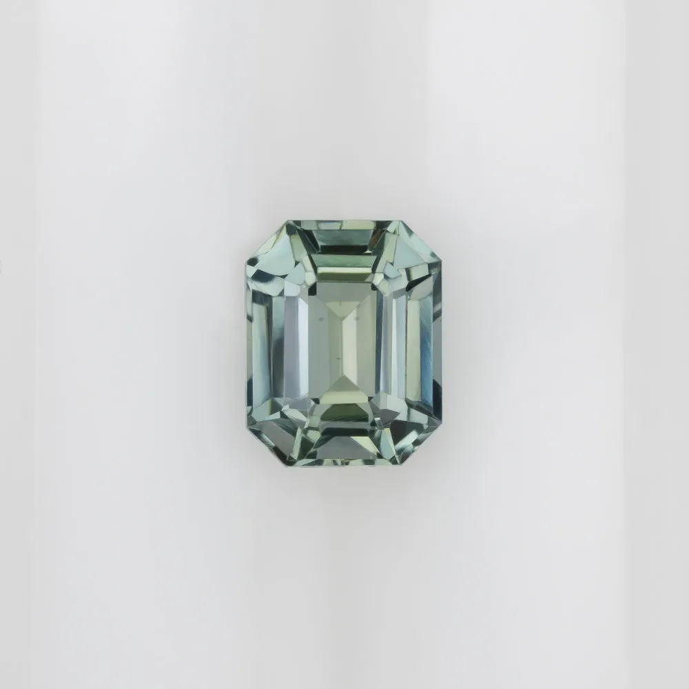 LOOSE SAPPHIRE NO HEAT GIA CERTIFIED BLUE GREEN EMERALD SHAPE CUT NATURAL 1.09ct