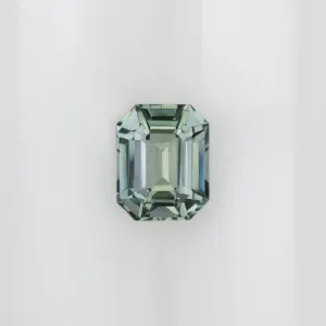 LOOSE SAPPHIRE NO HEAT GIA CERTIFIED BLUE GREEN EMERALD SHAPE CUT NATURAL 1.09ct
