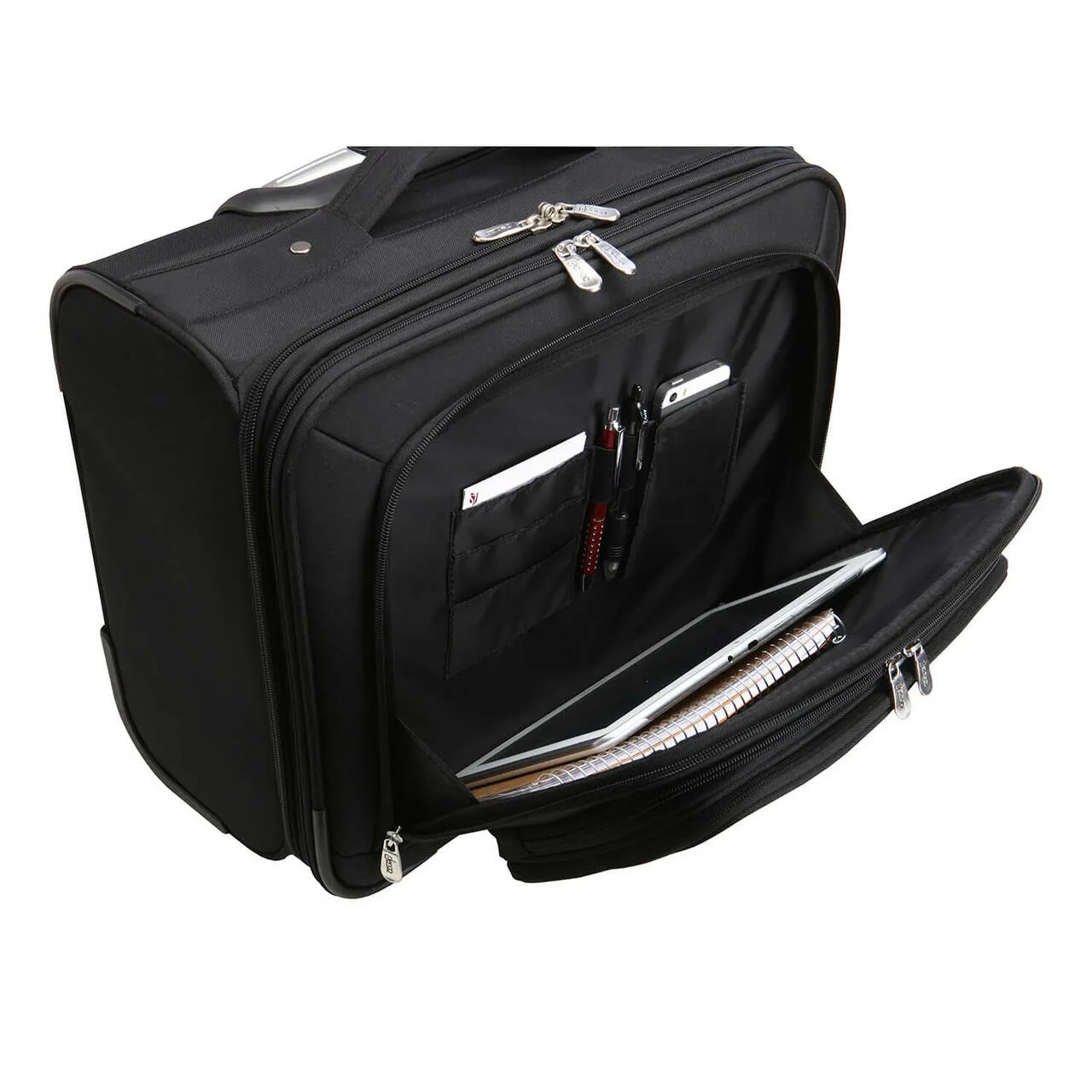 Los Angeles Angels 14" Black Wheeled Laptop Overnighter