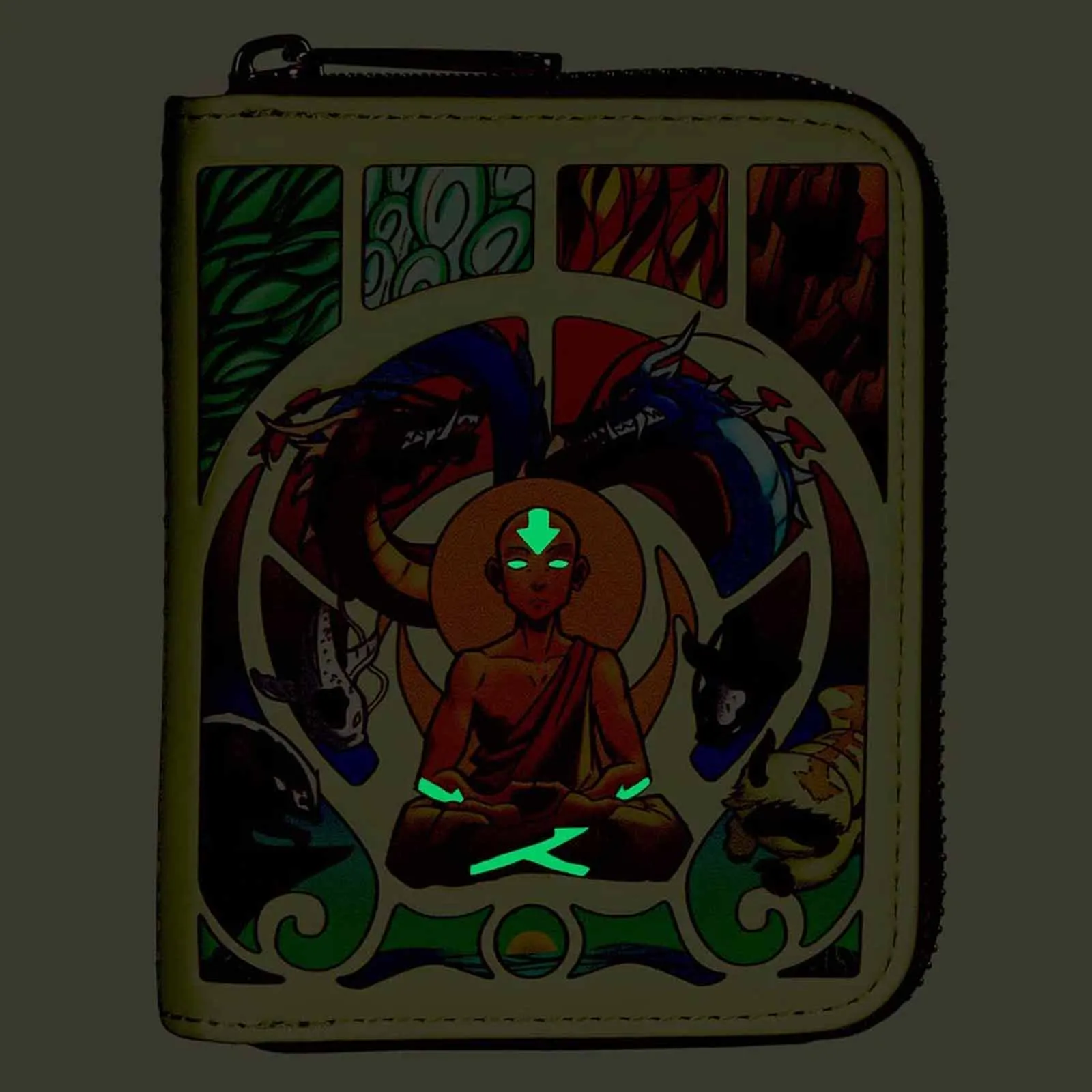 Loungefly Avatar Aang Meditation Zip Around Wallet