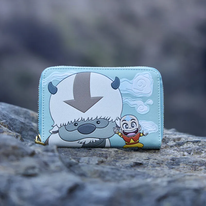 Loungefly Nickelodeon Avatar The Last Airbender Aang Appa Momo Zip Around Wallet