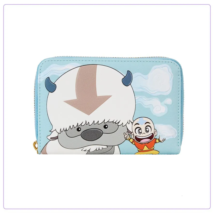 Loungefly Nickelodeon Avatar The Last Airbender Aang Appa Momo Zip Around Wallet