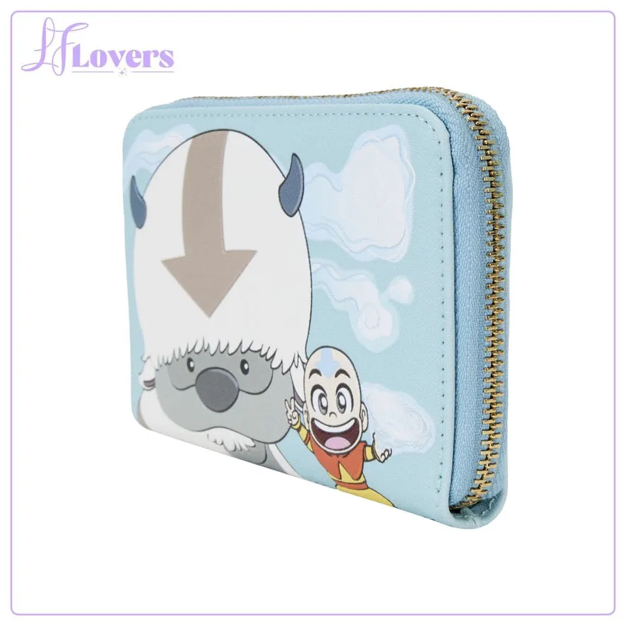 Loungefly Nickelodeon Avatar The Last Airbender Aang Appa Momo Zip Around Wallet