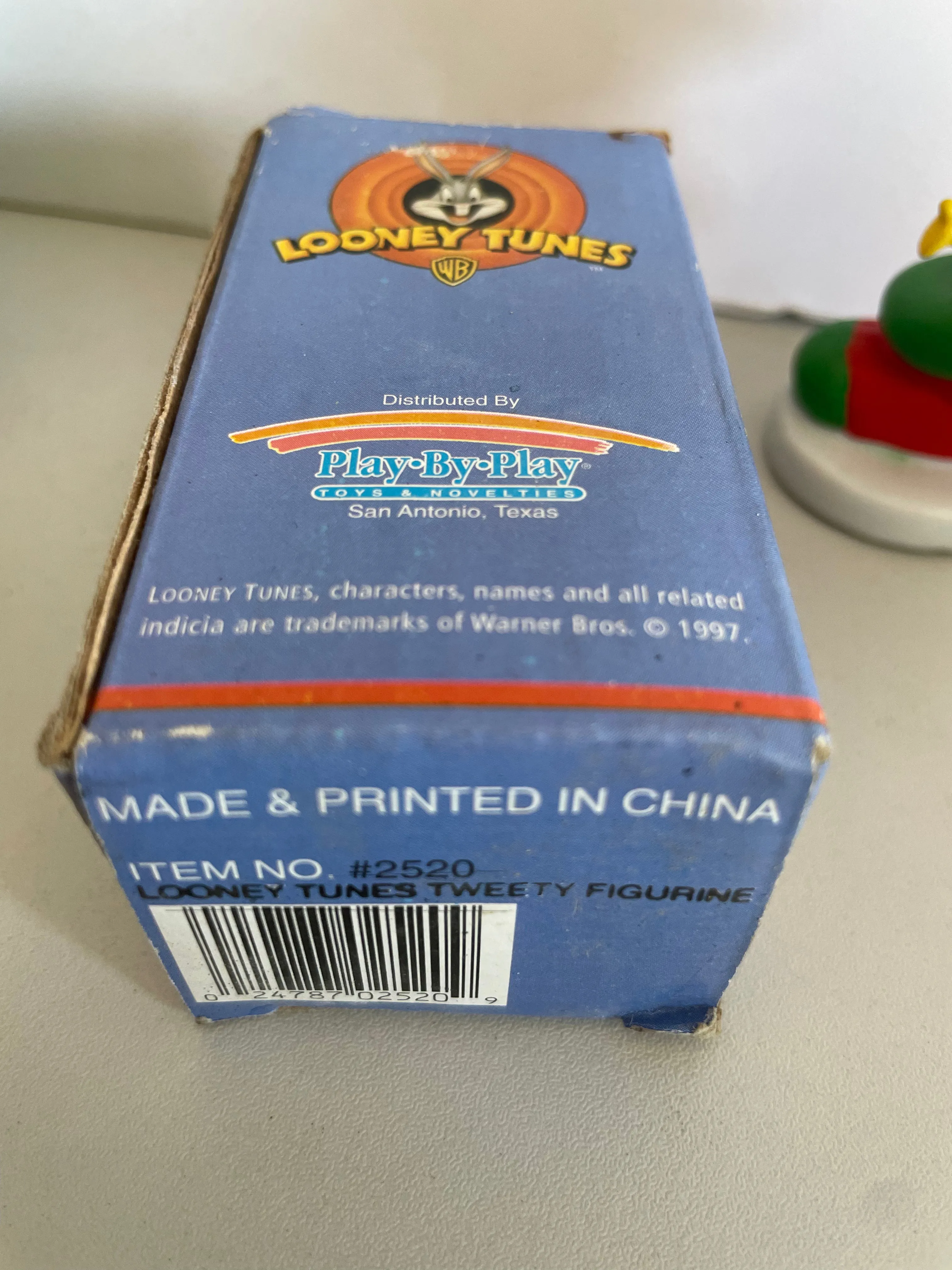 <€€ Vintage 1997 Looney Tunes Ceramic Tweety Bird Christmas Ornament Figurine Warner Bros Rare