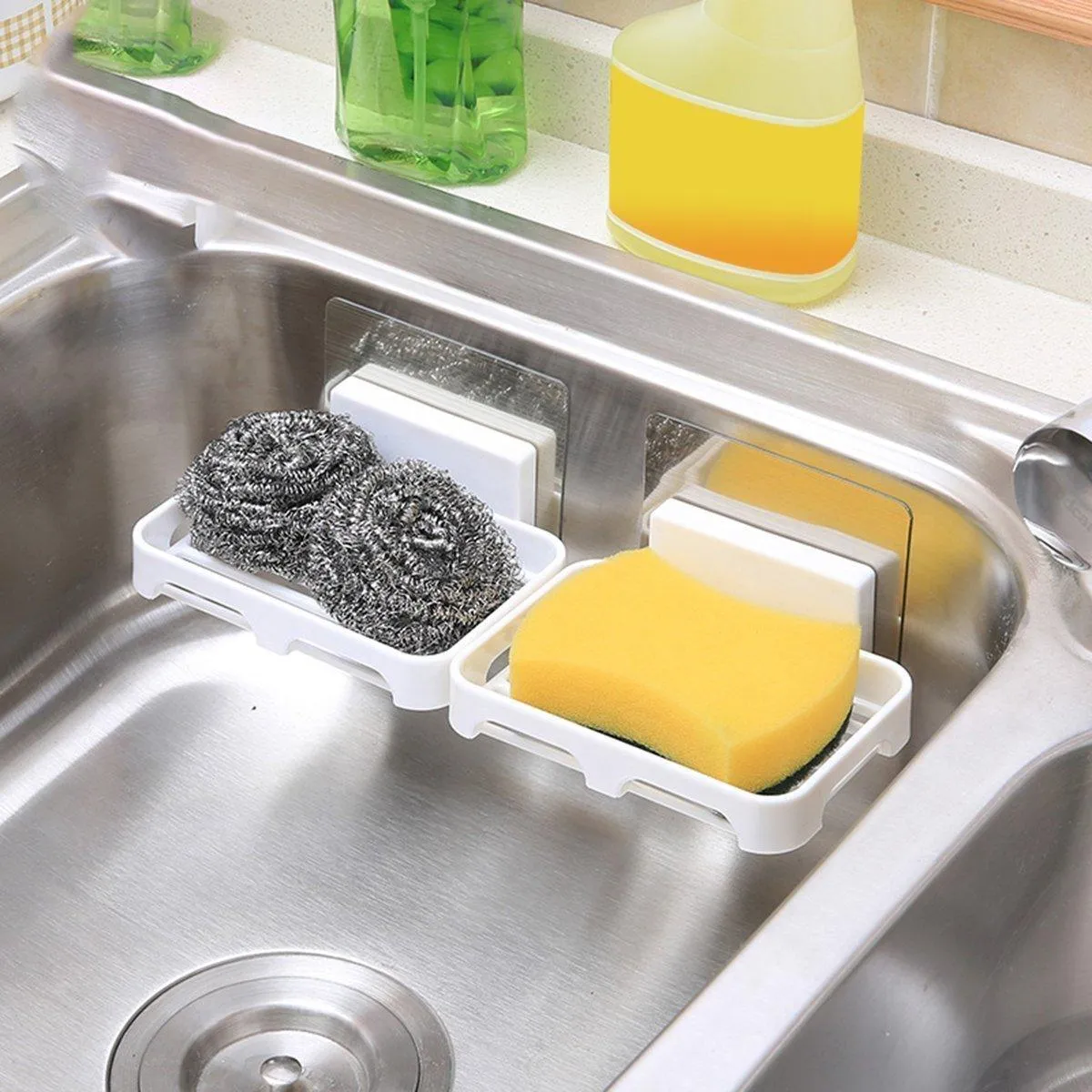 Magic Sticker Series No Drill Waterproof Kitchen Bathroom Soap Stand