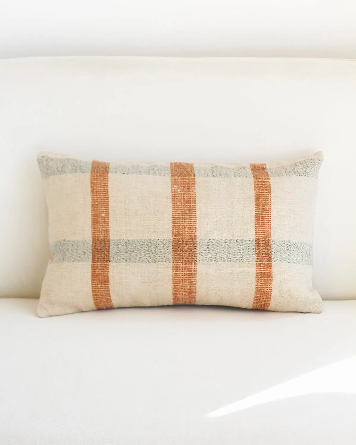 Matilde Siena and Navy Checkered Throw Pillows