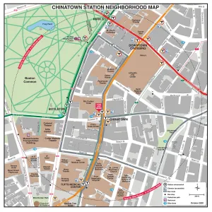 MBTA Chinatown Station Neighborhood Map (Sept. 2022)