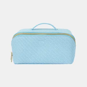 Medium Beauty Bag - Herringbone Bluebell
