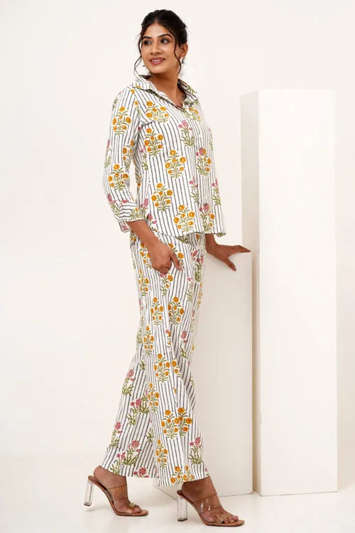 Melody Cascade Hand Block Printed Co-Ord Set