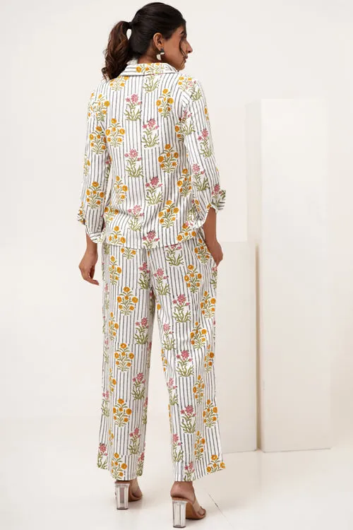 Melody Cascade Hand Block Printed Co-Ord Set