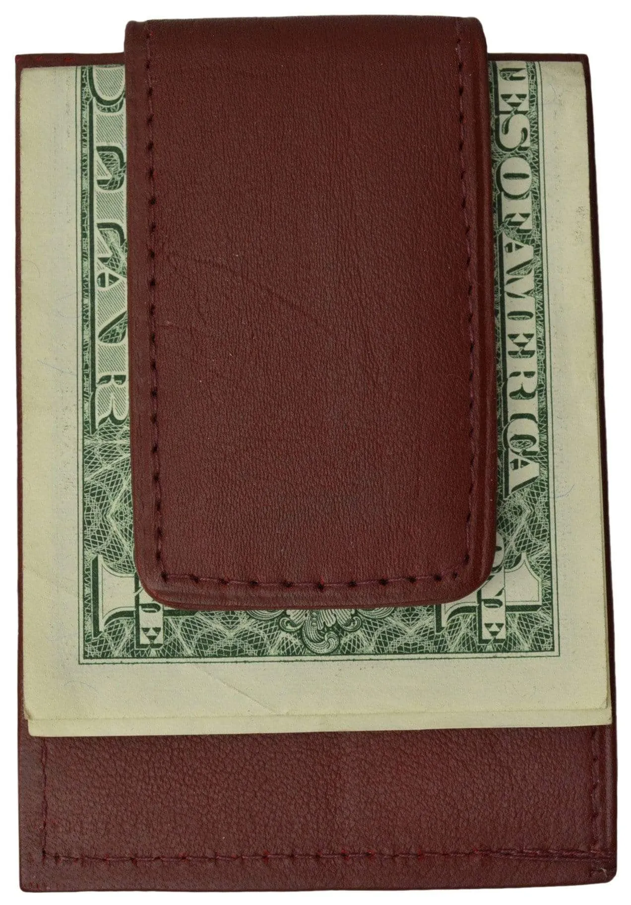 Mens Genuine Leather Money Clip Credit Card Holder Wallet Multiple Colors 1010R (C)
