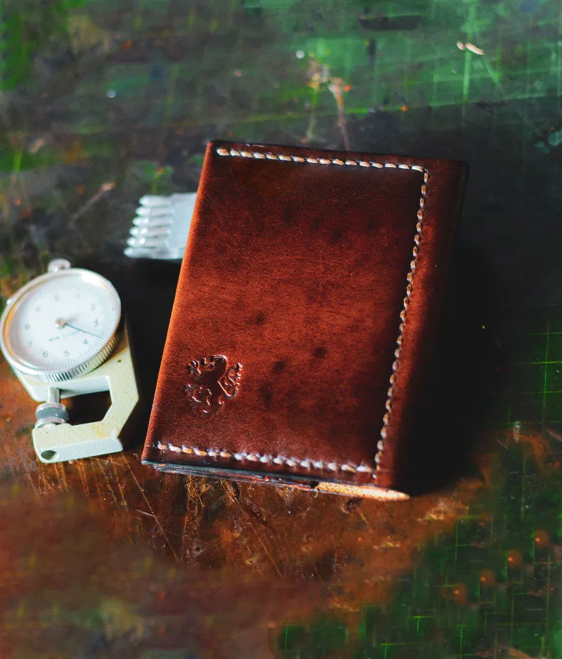 Mens Leather Front Pocket Wallet - Librarian