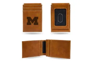 Michigan Wolverines - Laser Engraved Front Pocket Wallet