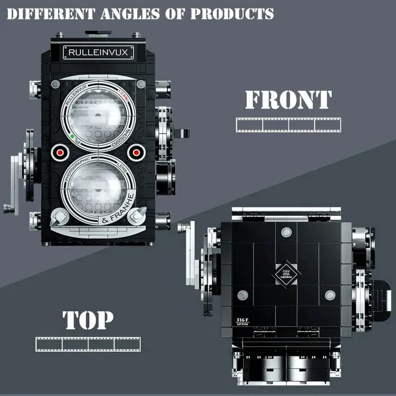 MOC Ideas Vintage Digital Retro Camera Bricks Toy 00847
