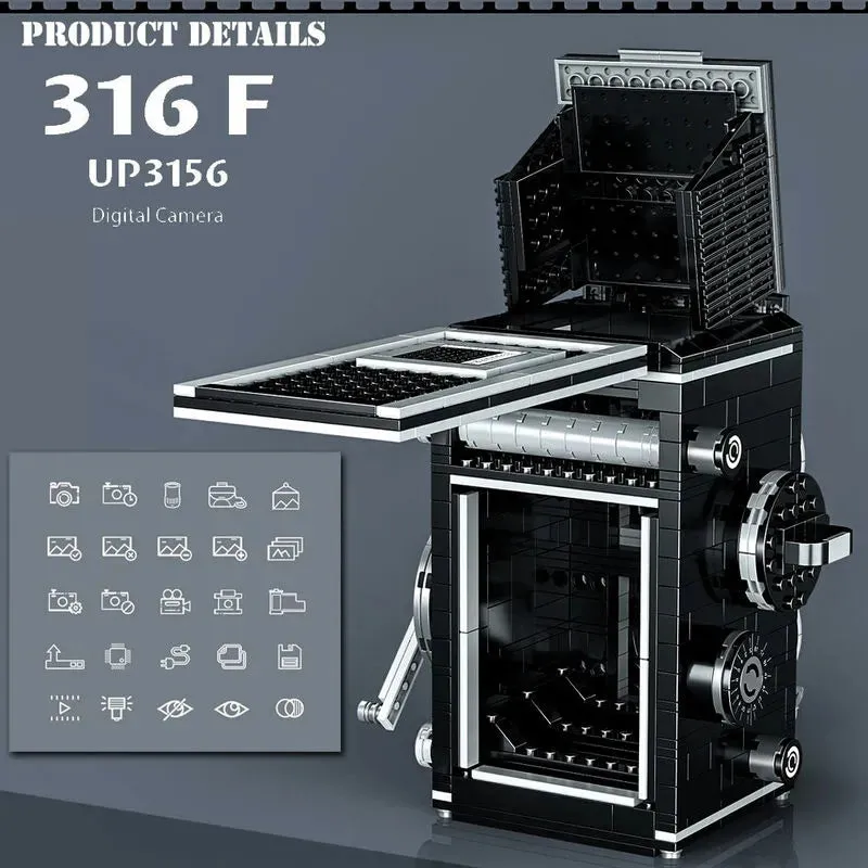 MOC Ideas Vintage Digital Retro Camera Bricks Toy 00847