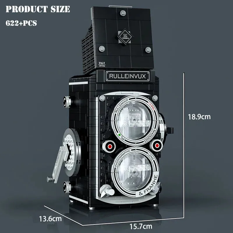 MOC Ideas Vintage Digital Retro Camera Bricks Toy 00847