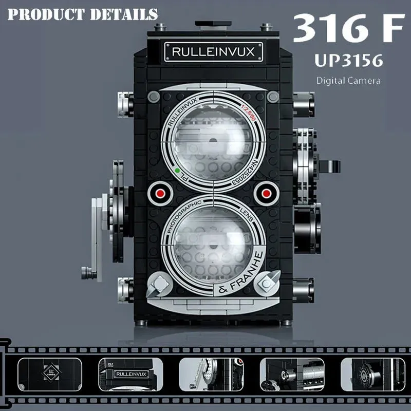 MOC Ideas Vintage Digital Retro Camera Bricks Toy 00847
