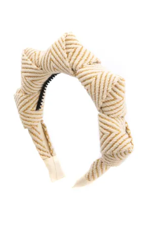Mountain Queen Headband - Gold/Ivory stripe
