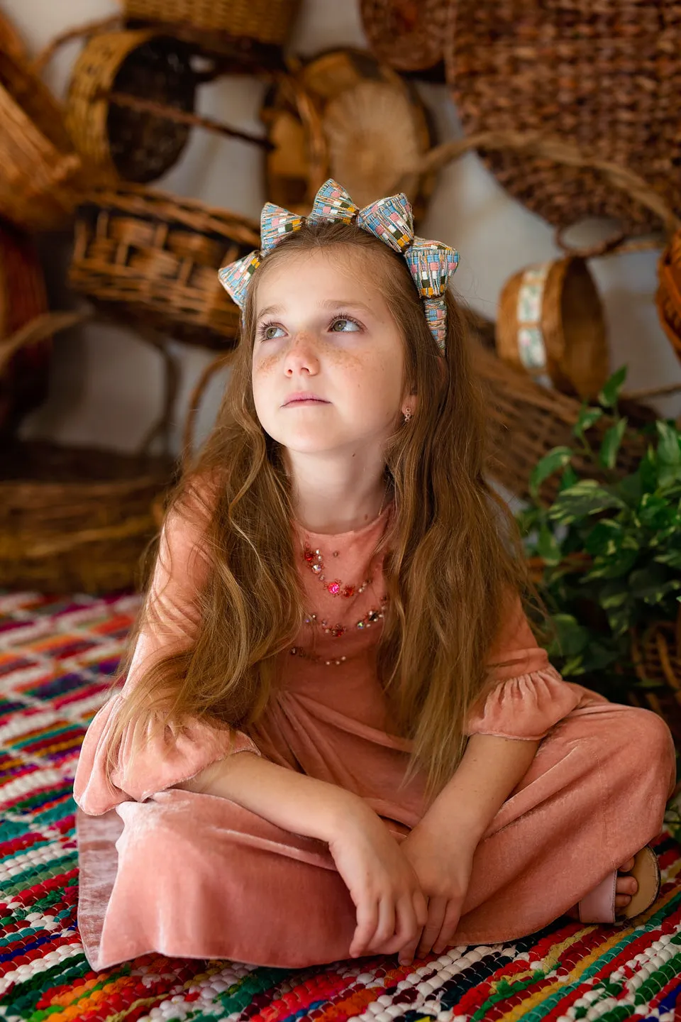 Mountain Queen Headband - Gold/Ivory stripe