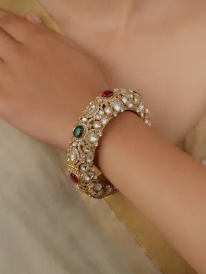 Multicolor Gold Plated Faux Polki Bangles - PK-BAN3M