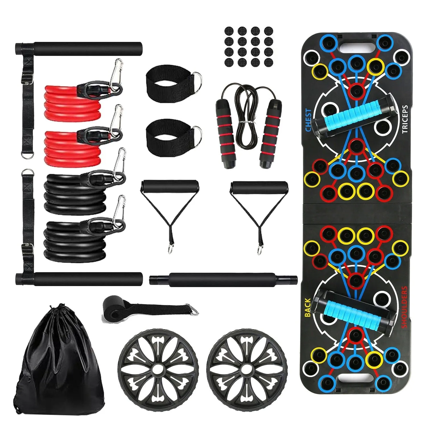 Multifunctional Push Up Board Home Strength Training Equipment with 15 Fitness Accessories