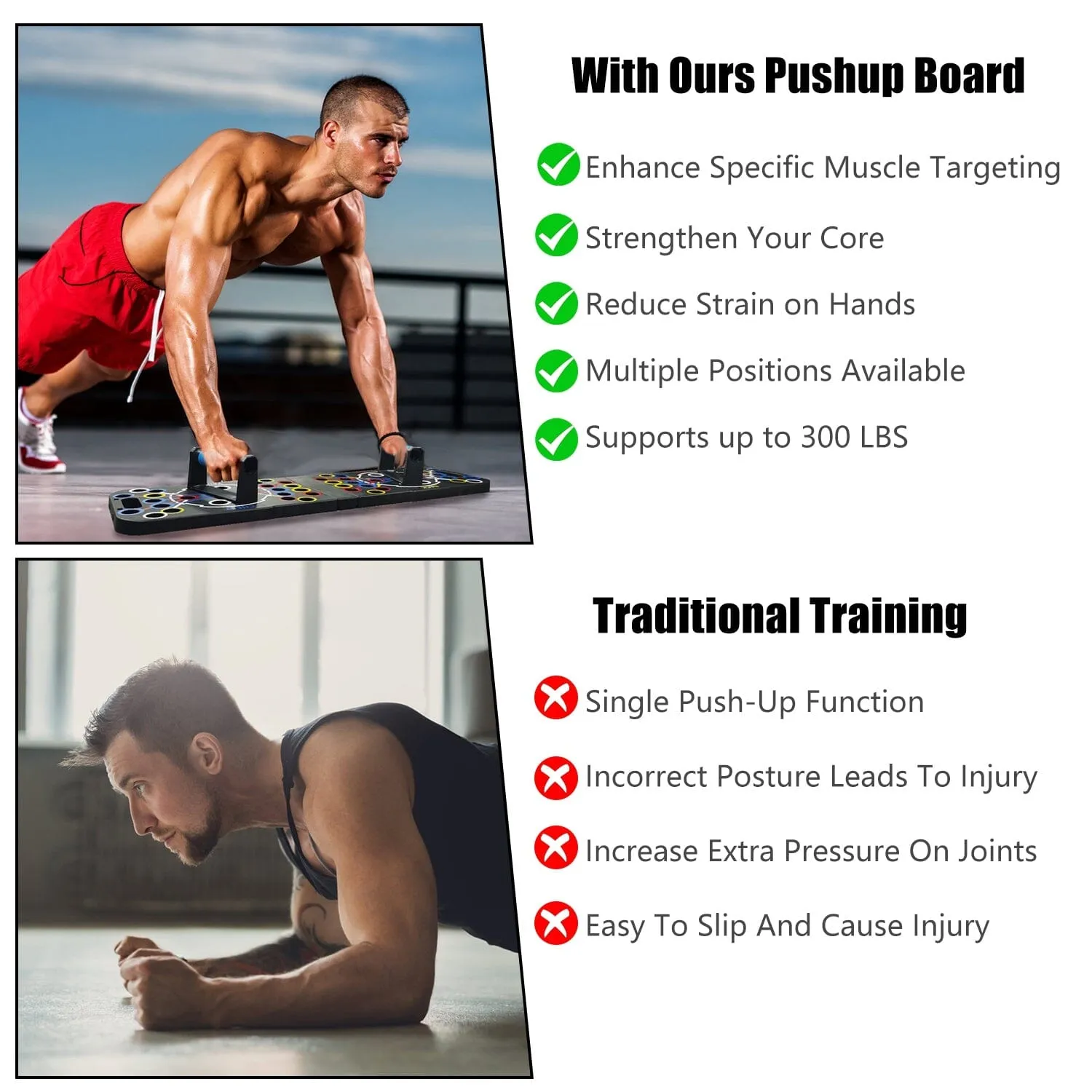Multifunctional Push Up Board Home Strength Training Equipment with 15 Fitness Accessories