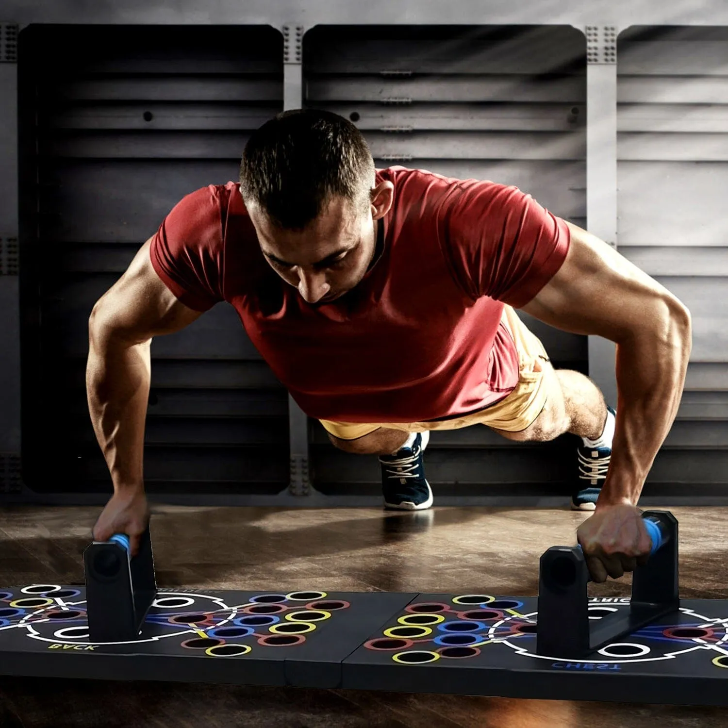 Multifunctional Push Up Board Home Strength Training Equipment with 15 Fitness Accessories