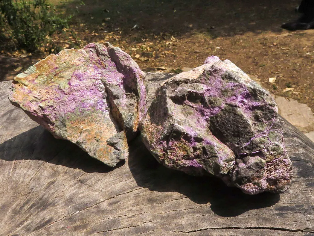 Natural Rough Stichtite Specimens x 4 From Barberton, South Africa