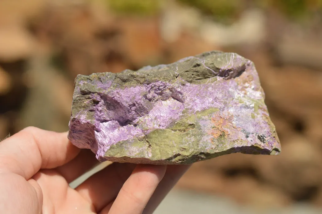 Natural Selected Stichtite & Green Serpentine Cobbed Specimens x 8 From Barberton, South Africa