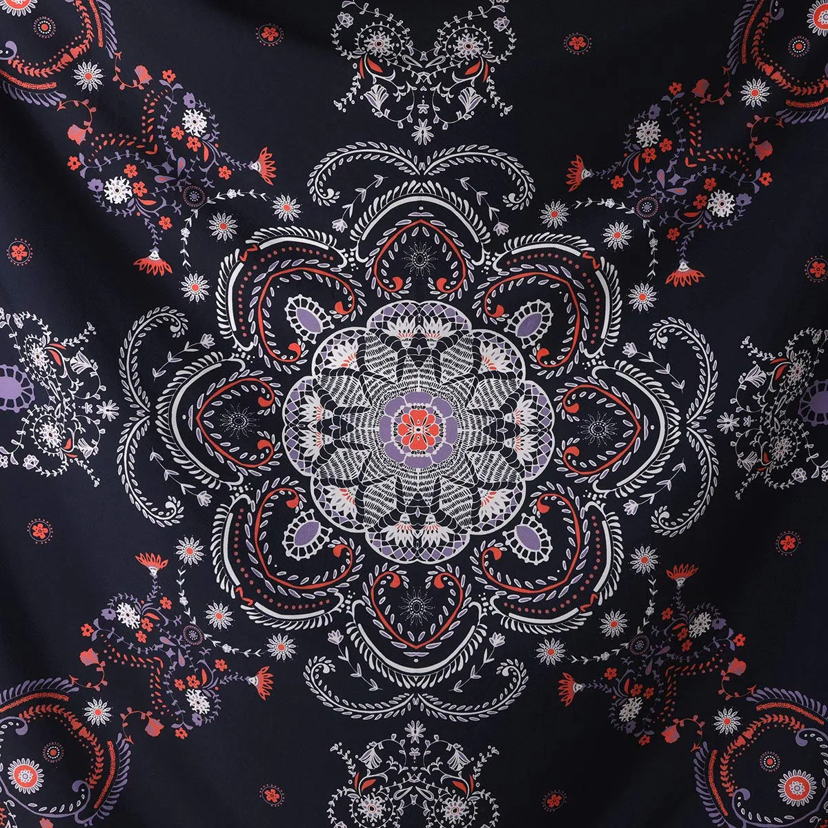 Navy Medallion Tapestry