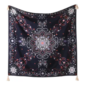 Navy Medallion Tapestry