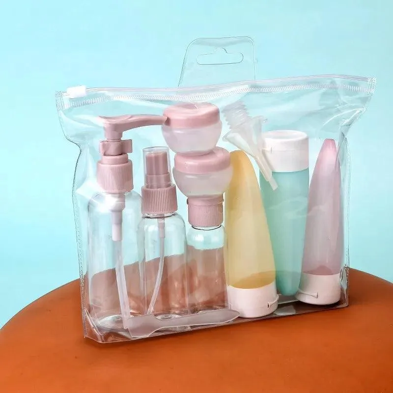 Nordic Style Beauty Travel Kit: Portable Cosmetic Containers for Jetsetters