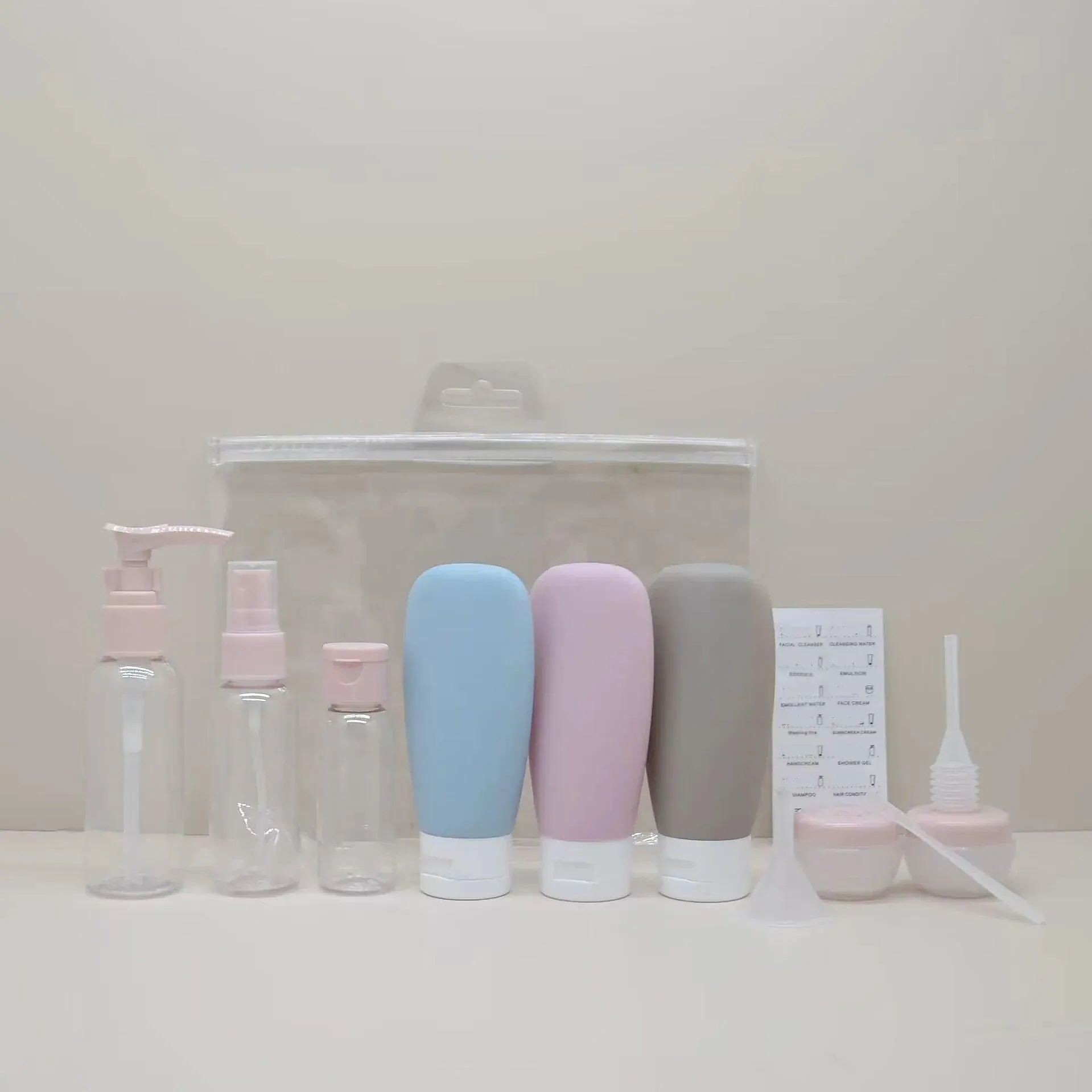 Nordic Style Beauty Travel Kit: Portable Cosmetic Containers for Jetsetters