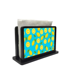 Nutcase Designer Tissue Holder for Dining Table Paper Napkin Holder Tissue  - Lime Lemon Pattern