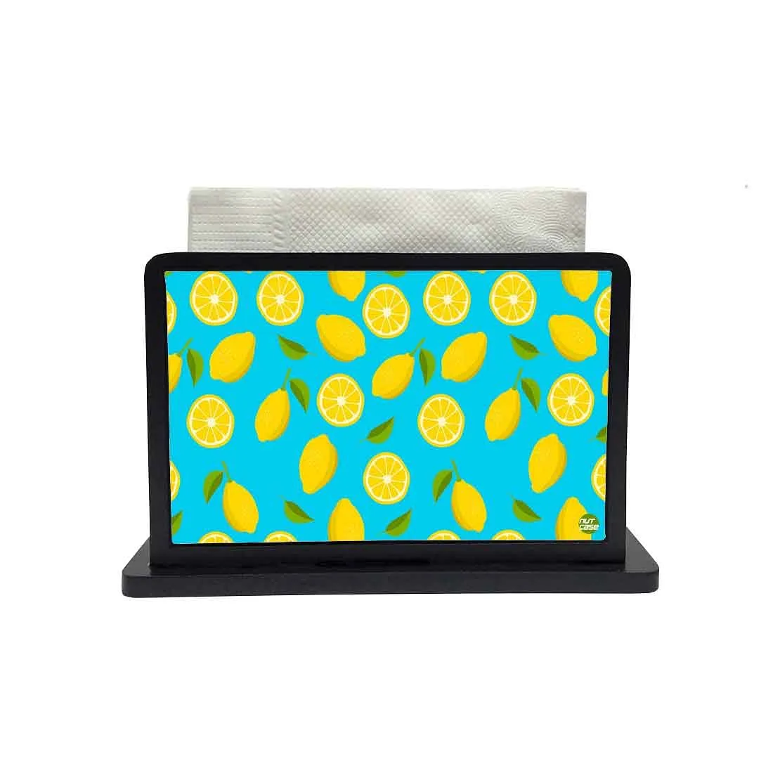 Nutcase Designer Tissue Holder for Dining Table Paper Napkin Holder Tissue  - Lime Lemon Pattern