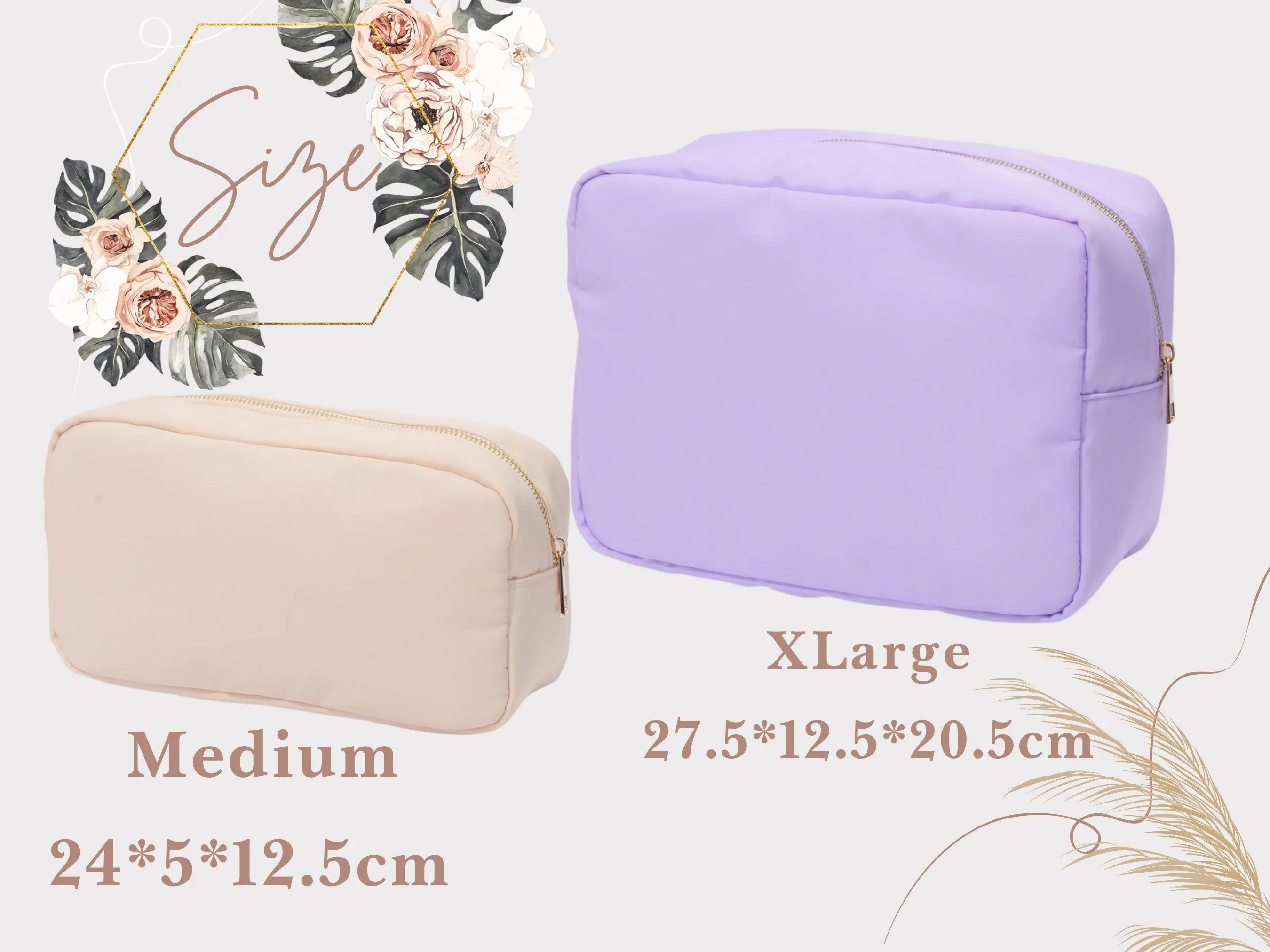 Nylon Makeup Bag, Best Friend Gift, Bridesmaid Proposal Gift, Personalized Cosmetic Bag, Varsity Letters