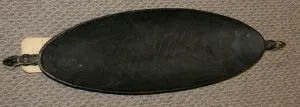 Old Unique Sing-Sing Festival Ceremonial Hand Carved Bowl, Large Platter to serve Betel, Lime, Sago & Grub during Initiations, Rites of passage, Wars victories, Weddings, 28" Long, Ramu River, Papua New Guinea. Item 60A16, Late 20th C.