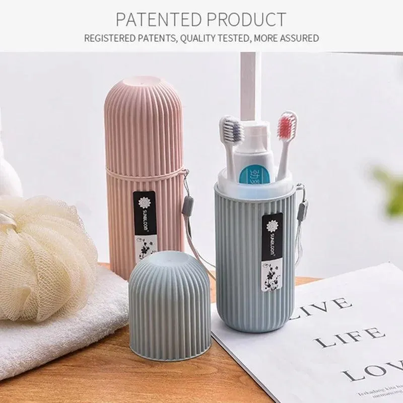 On-the-Go Travel Toothbrush & Toothpaste Holder: Hygiene Solution for Adventurers