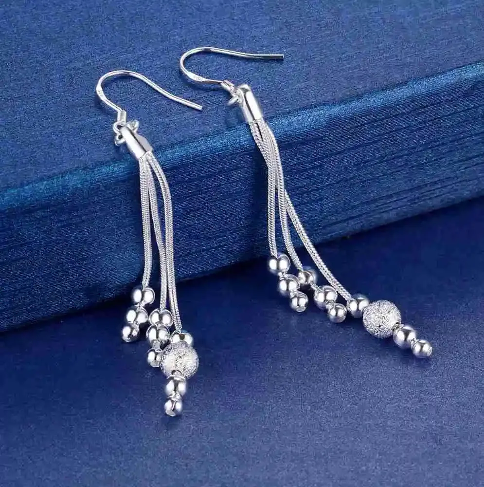 Original 925 Sterling Silver New Earrings Hearts For Women Exquisite Student Girlfriend Jewelry Accessories Wedding Fashion Gift
