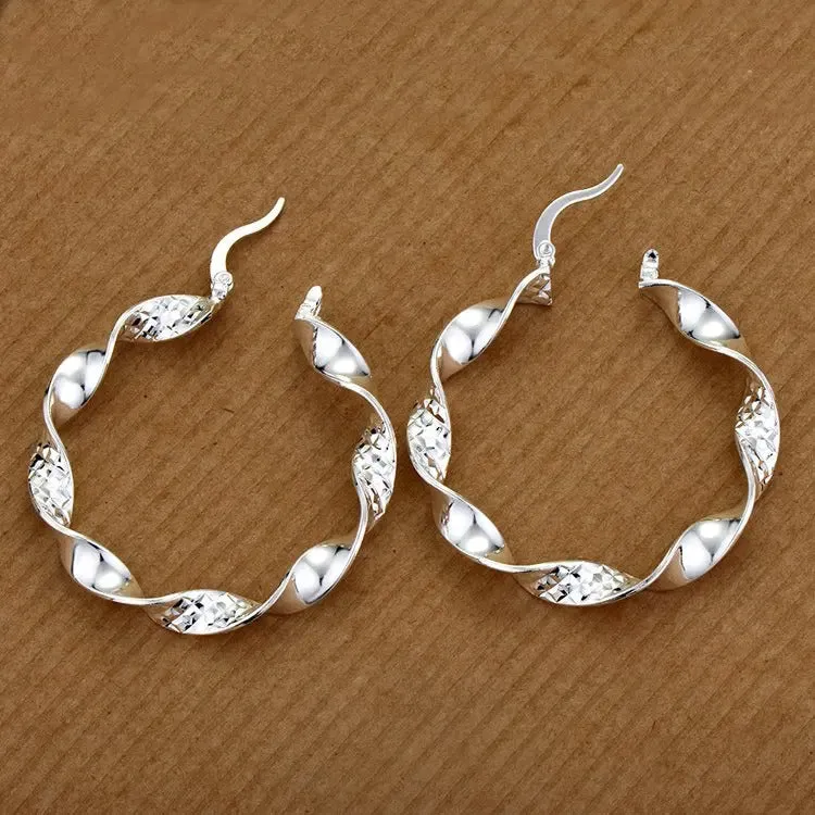 Original 925 Sterling Silver New Earrings Hearts For Women Exquisite Student Girlfriend Jewelry Accessories Wedding Fashion Gift