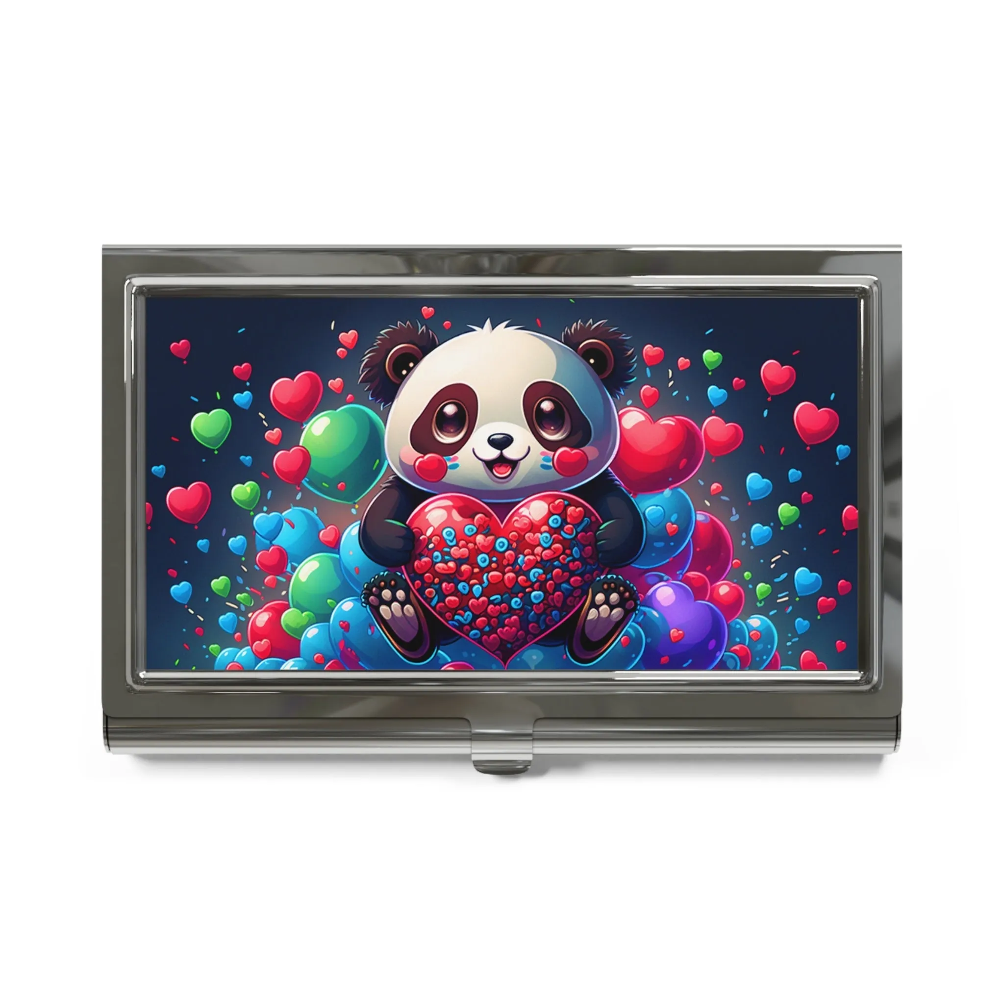 Panda Bear with Heart Business Card Holder
