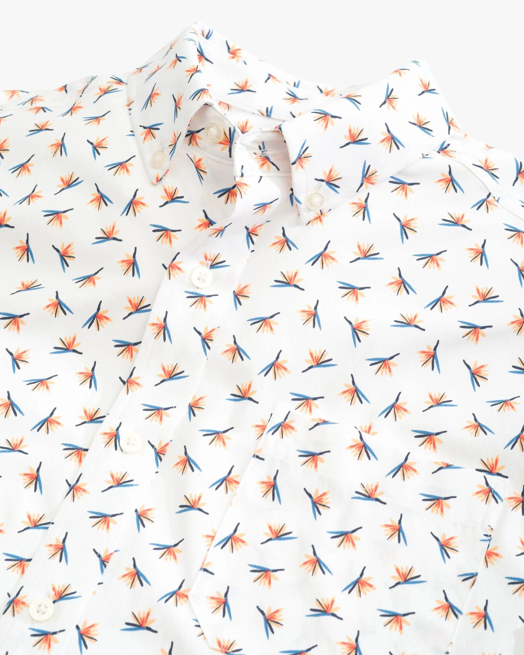 Paradise Park Printed Intercoastal Short Sleeve Button Down