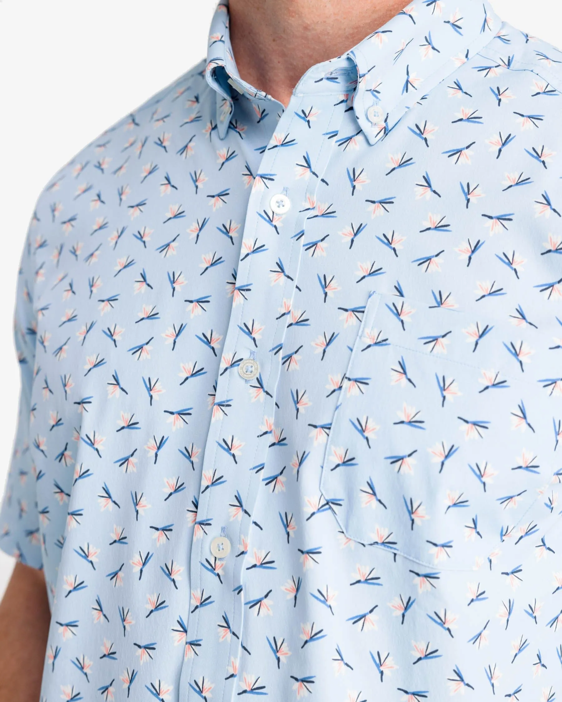 Paradise Park Printed Intercoastal Short Sleeve Button Down